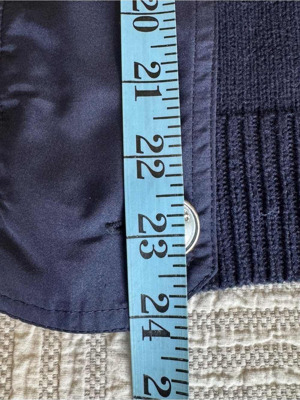Chaps Navy Blue 100% Cotton Zip Front Sweater Vest Size Large - Picture 8 of 9
